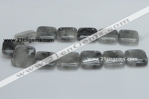 CCQ196 15.5 inches 30*30mm square cloudy quartz beads wholesale