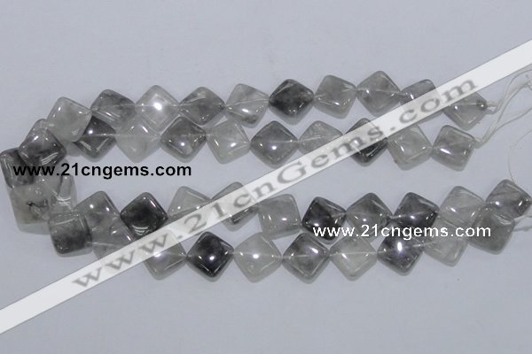 CCQ204 15.5 inches 15*15mm diamond cloudy quartz beads wholesale