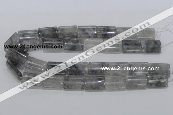 CCQ218 15.5 inches 18*25mm flat column cloudy quartz beads wholesale