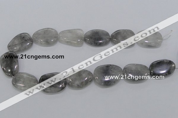 CCQ234 15.5 inches 22*30mm freeform cloudy quartz beads wholesale