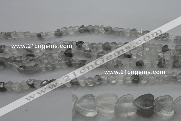 CCQ241 15.5 inches 4*4mm heart cloudy quartz beads wholesale