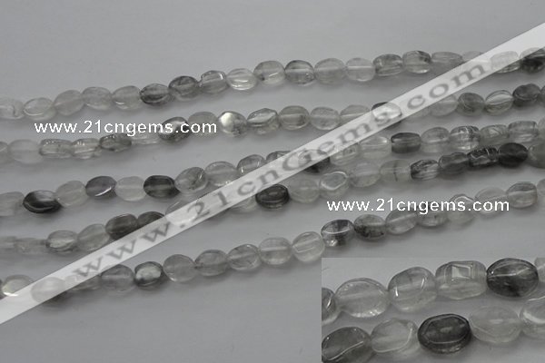 CCQ242 15.5 inches 4*6mm oval cloudy quartz beads wholesale