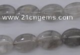 CCQ244 15.5 inches 12*16mm oval cloudy quartz beads wholesale