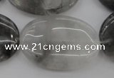 CCQ245 15.5 inches 25*35mm oval cloudy quartz beads wholesale