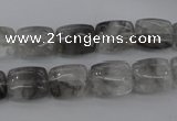 CCQ261 15.5 inches 10*12mm rectangle cloudy quartz beads