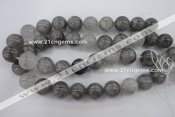 CCQ283 15.5 inches 20mm round cloudy quartz beads wholesale