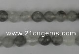 CCQ312 15.5 inches 8mm faceted round cloudy quartz beads wholesale