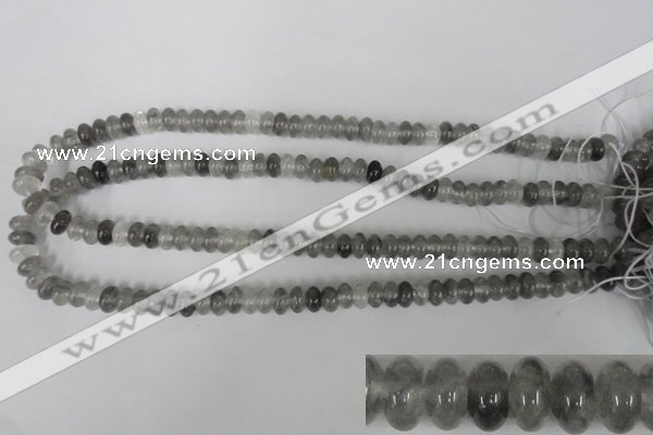 CCQ326 15.5 inches 5*8mm rondelle cloudy quartz beads wholesale