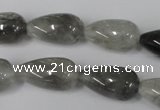 CCQ342 15.5 inches 12*22mm teardrop cloudy quartz beads wholesale