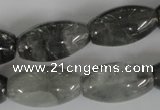 CCQ346 15.5 inches 15*25mm rice cloudy quartz beads wholesale