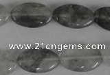 CCQ388 15.5 inches 12*20mm oval cloudy quartz beads wholesale