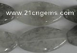 CCQ396 15.5 inches 18*35mm flat drum cloudy quartz beads wholesale