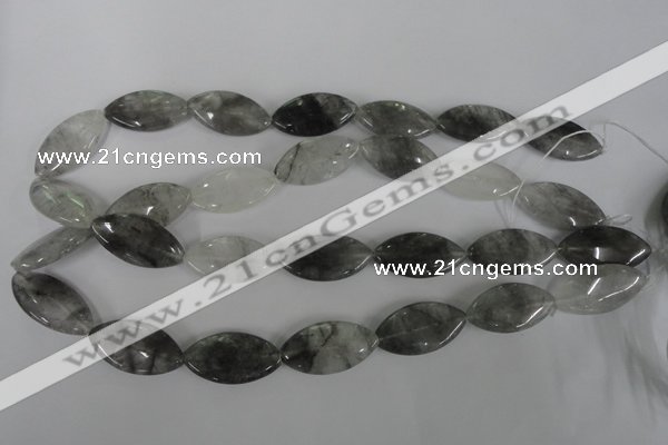 CCQ402 15.5 inches 15*30mm marquise cloudy quartz beads wholesale