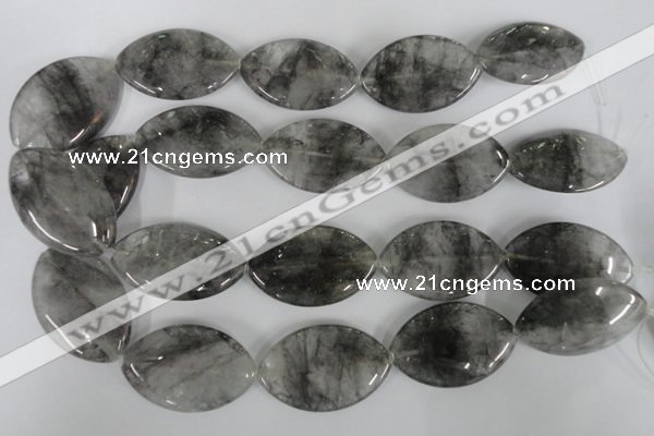 CCQ405 15.5 inches 25*40mm marquise cloudy quartz beads wholesale