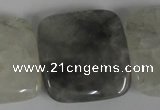 CCQ415 15.5 inches 30*30mm square cloudy quartz beads wholesale