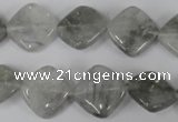 CCQ420 15.5 inches 15*15mm diamond cloudy quartz beads wholesale