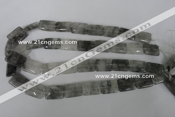 CCQ431 15.5 inches 15*20mm rectangle cloudy quartz beads wholesale