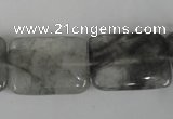 CCQ432 15.5 inches 18*25mm rectangle cloudy quartz beads wholesale