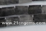 CCQ555 15.5 inches 10*15mm faceted tube cloudy quartz beads