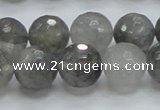 CCQ62 15.5 inches 14mm faceted round cloudy quartz beads wholesale