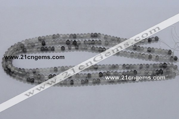 CCQ66 15.5 inches 4*6mm rondelle cloudy quartz beads wholesale