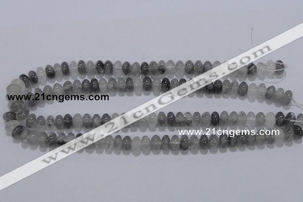 CCQ68 15.5 inches 6*10mm rondelle cloudy quartz beads wholesale