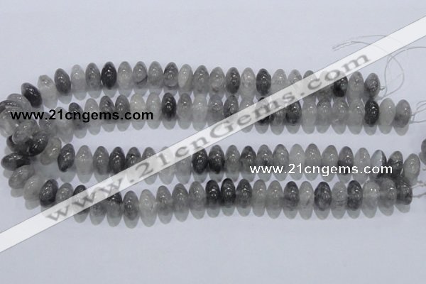 CCQ70 15.5 inches 8*14mm rondelle cloudy quartz beads wholesale