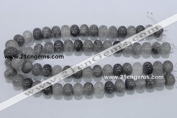 CCQ71 15.5 inches 12*16mm rondelle cloudy quartz beads wholesale