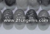 CCQ72 15.5 inches 13*18mm rondelle cloudy quartz beads wholesale