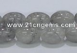 CCQ82 15.5 inches 13*18mm rice cloudy quartz beads wholesale