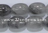 CCQ83 15.5 inches 15*20mm rice cloudy quartz beads wholesale