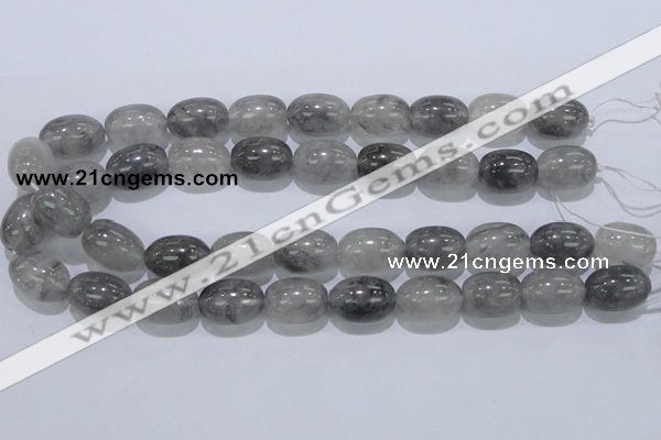 CCQ83 15.5 inches 15*20mm rice cloudy quartz beads wholesale