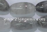 CCQ84 15.5 inches 15*30mm rice cloudy quartz beads wholesale