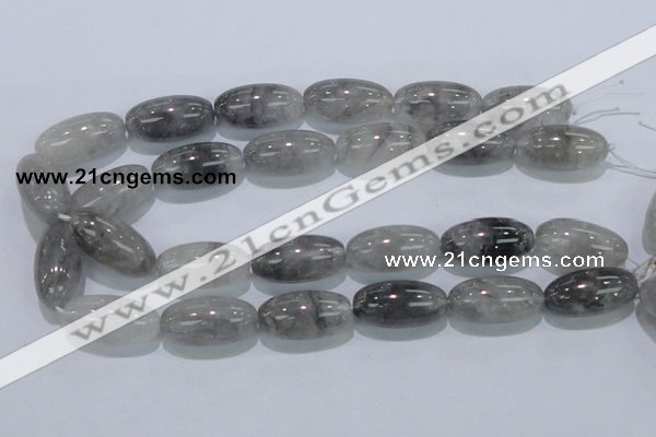 CCQ84 15.5 inches 15*30mm rice cloudy quartz beads wholesale