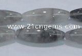 CCQ85 15.5 inches 10*30mm rice cloudy quartz beads wholesale