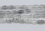 CCQ88 15.5 inches 4*7mm faceted rice cloudy quartz beads wholesale