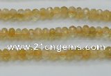 CCR07 15.5 inches 4*6mm faceted rondelle natural citrine gemstone beads