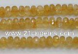 CCR08 15.5 inches 5*8mm faceted rondelle natural citrine gemstone beads