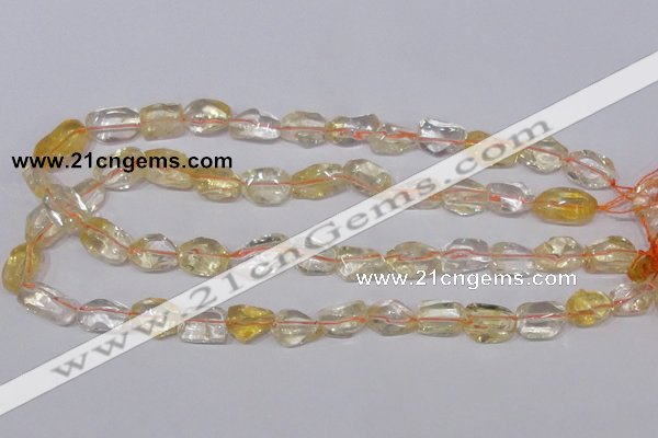 CCR100 15.5 inches 8-15mm natural citrine gemstone nugget beads