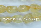 CCR101 15.5 inches 8-14mm natural citrine gemstone nugget beads