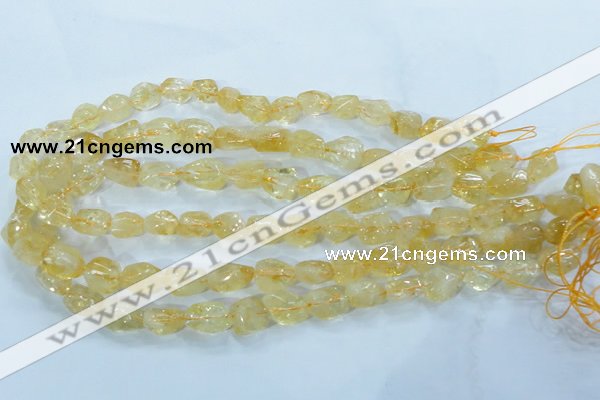 CCR101 15.5 inches 8-14mm natural citrine gemstone nugget beads