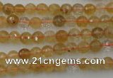 CCR151 15.5 inches 6mm faceted round natural citrine gemstone beads