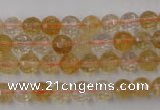 CCR152 15.5 inches 7mm faceted round natural citrine gemstone beads