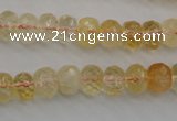 CCR162 15.5 inches 7*10mm faceted rondelle natural citrine beads