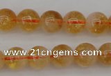 CCR166 15.5 inches 8mm round natural citrine beads wholesale