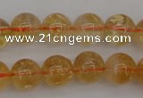 CCR167 15.5 inches 10mm round natural citrine beads wholesale