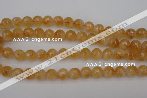 CCR168 15.5 inches 12mm round natural citrine beads wholesale