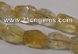 CCR214 15.5 inches 12*14mm faceted nuggets natural citrine beads