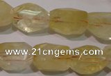 CCR215 15.5 inches 15*20mm faceted nuggets natural citrine beads