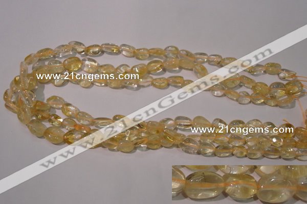 CCR217 15.5 inches 9*12mm nuggets natural citrine gemstone beads